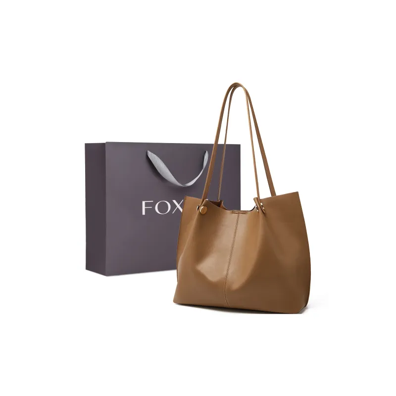 FOXER Cow Leather Tote Bag Shoulder Bag Women's-9