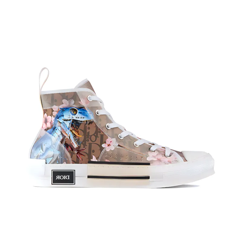 DIOR B23 High Canvas Sorayama Dinosaur Brown-2