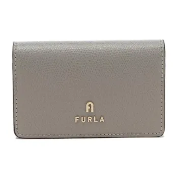 Furla Leather Card Holder Women's Gray