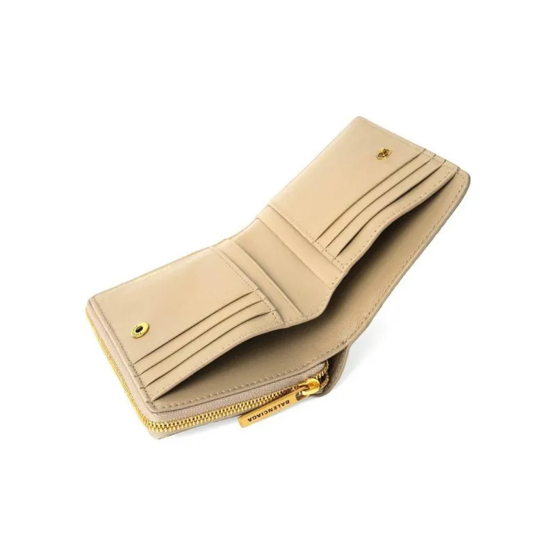 Balenciaga Calfskin Wallet Women's Taupe-4
