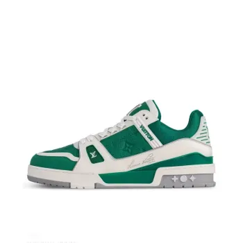 LOUIS VUITTON Trainer Low Top Skateboard Shoes Men's Green