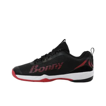 BONNY Cushioned Slip Resistant Abrasion Resistant Low Top Badminton Shoes Men's Black