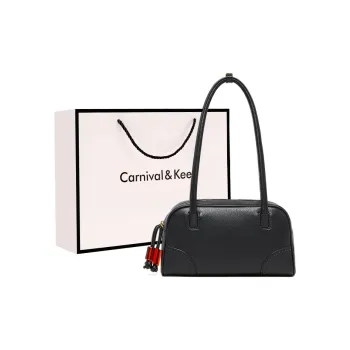 Carnival Keep Top Grain Cow Leather Shoulder Bag Shoulder Bag Handbag Bowling Bag Regular Women's Multicolor