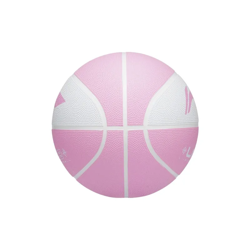 LiNing Rubber Basketball White Pink Size 5 Size 6 Size 7 Training Match Unisex-3