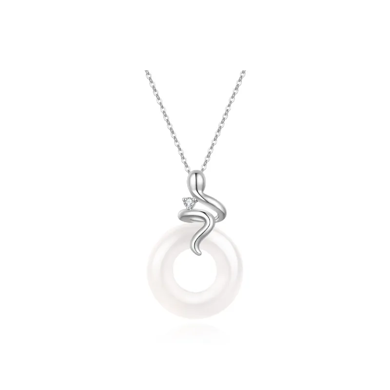 Emerald Dynasty Chalcedony Necklaces Women's-4
