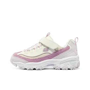 Skechers Girls Slip Resistant Cushioning Abrasion Resistant Thermal Kids Lifestyle Shoes White Lavender Teenagers