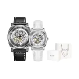 Men's Black Strap+Women's White Strap (Box)