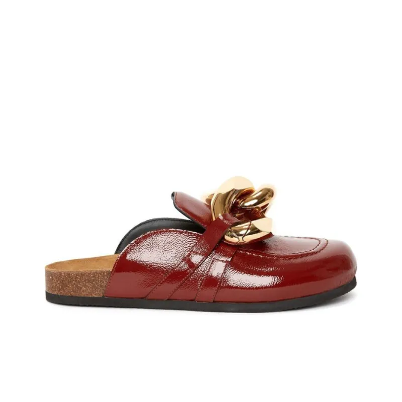JW Anderson Chain detail Leather Loafer Mules Women's-1