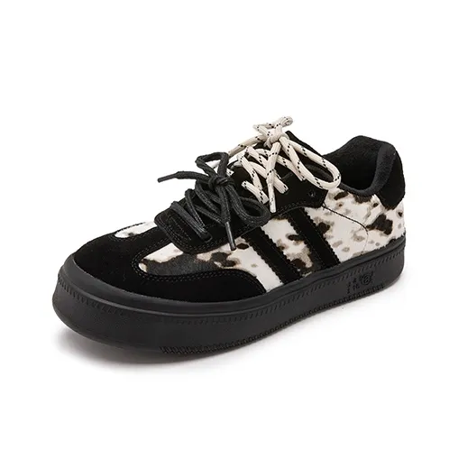 ZSBELLA Warm Anti-Slip And Wear-Resistant Low-Top Skateboard Shoes Women's-6