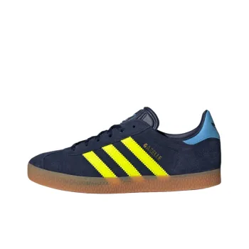 Adidas Originals GAZELLE Anti Slip Wear Resistant Low Top Kids' Skateboarding Shoes Blue Teenagers