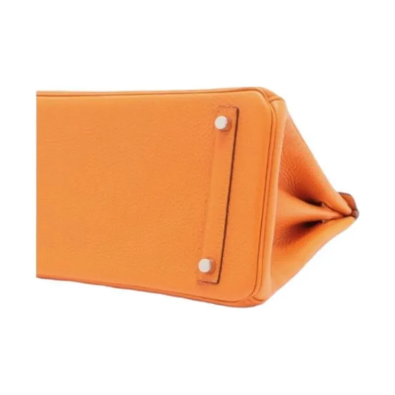 HERMES Birkin Togo Calfskin Birkin Bag Handbags Women's 93 Orange Hermes Orange/Orange-2