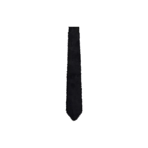CHARLES JEFFREY Nylon Faux Fur Ties Men's Black