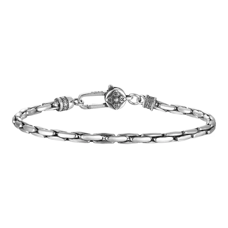 LIANDUO S925 Silver Bracelets Men's-0