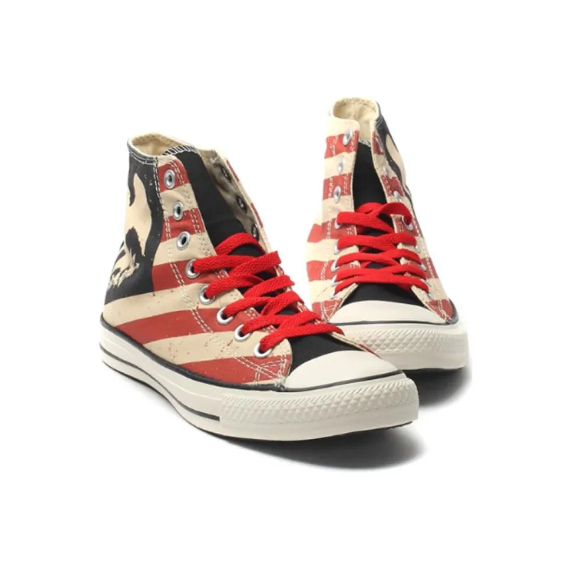 Converse Chuck Taylor All Star Anti Slip Wear Resistant High Top Canvas Shoes Men's Black Red-1