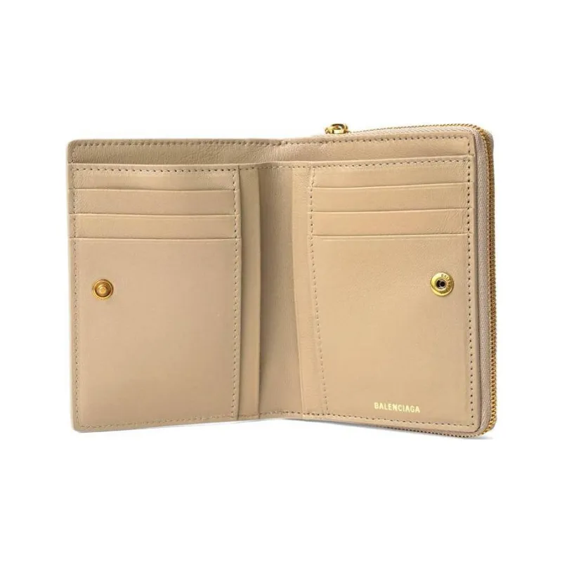 Balenciaga Calfskin Wallet Women's Taupe-3
