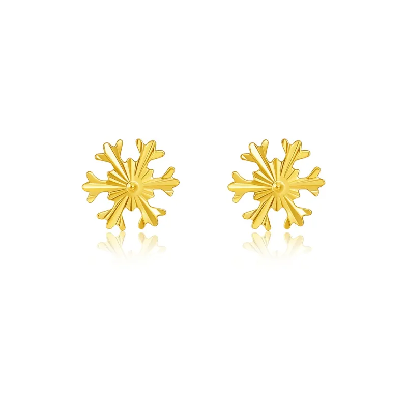 JINGUIFU Gold Stud Earrings Women's-1