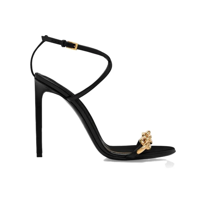 TOM FORD One Strap Sandals 10.5cm Women's Black-4