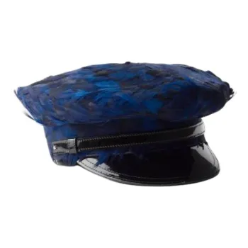 PRADA Feather embellished Baker Boy Hat