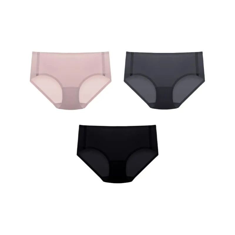 YOUNGYELL 100% Cotton Antibacterial Crotch Low Rise Underpants Women's Combo Set-2
