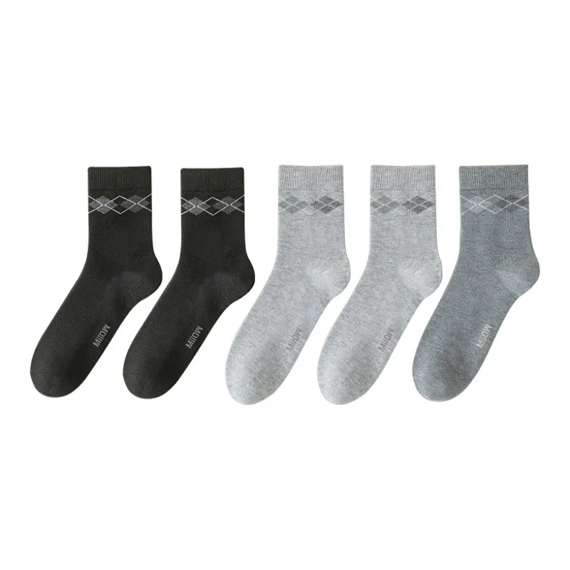 MIIOW Mid Calf Socks Men's 5 Pack-4