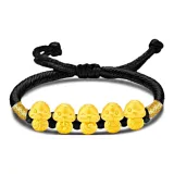 Auspicious Five-Snake Charm Bracelet[Black Cord]