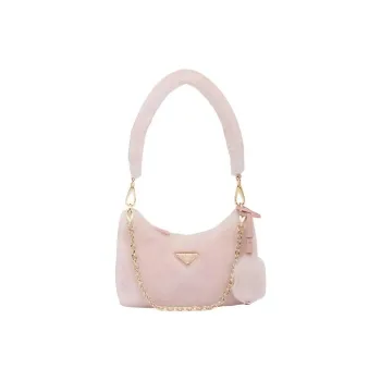 PRADA Plush Shoulder Bag Handbag Crossbody Bag Shoulder Bag Regular Women's Cherry Blossom Pink
