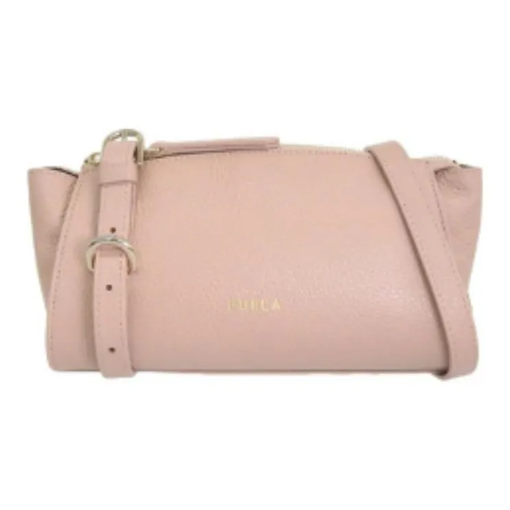 Furla Leather Shoulder Bag, Crossbody Bag Mini Women's Pink-0