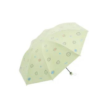 Heavenly Umbrella Vinyl Tri Fold Sun Umbrella With UV Protection Unisex Sunshade