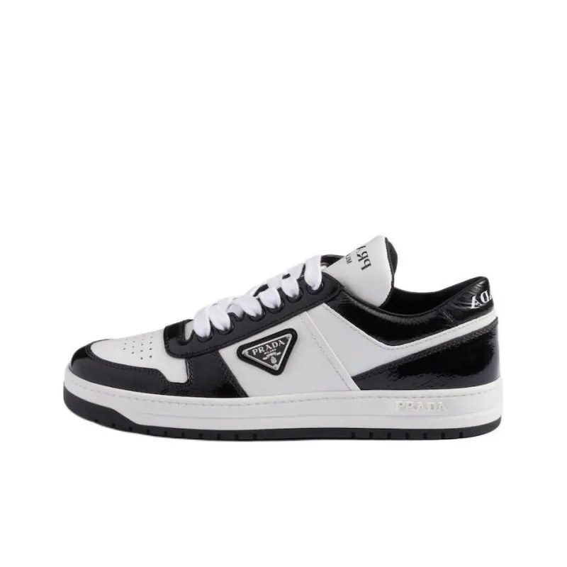 PRADA Prada Downtown Low Top Skateboard Shoes Women's Black White-0