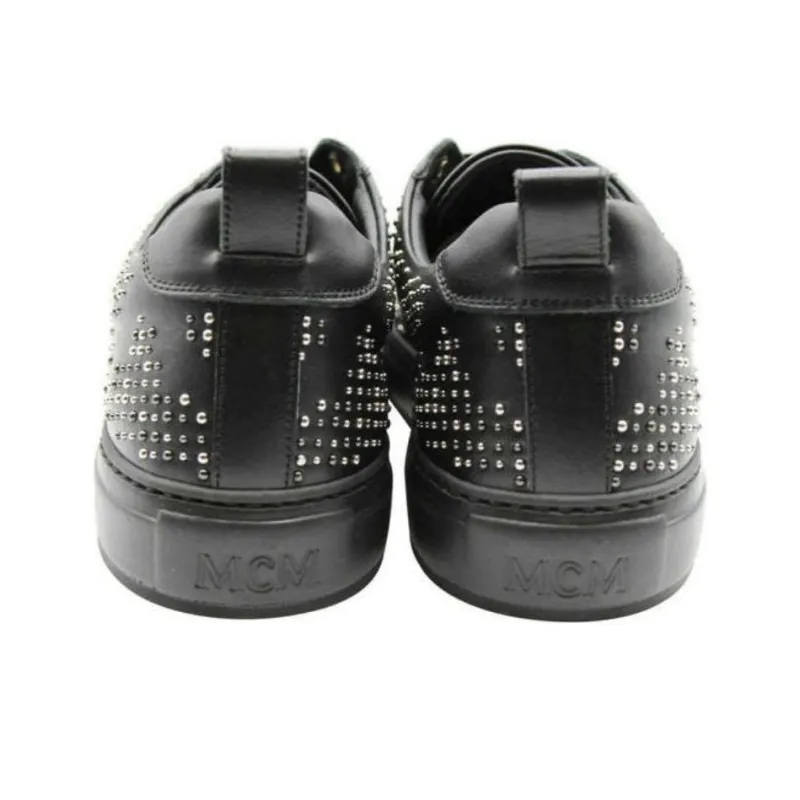 MCM Low Top Skateboard Shoes Men's Black-4