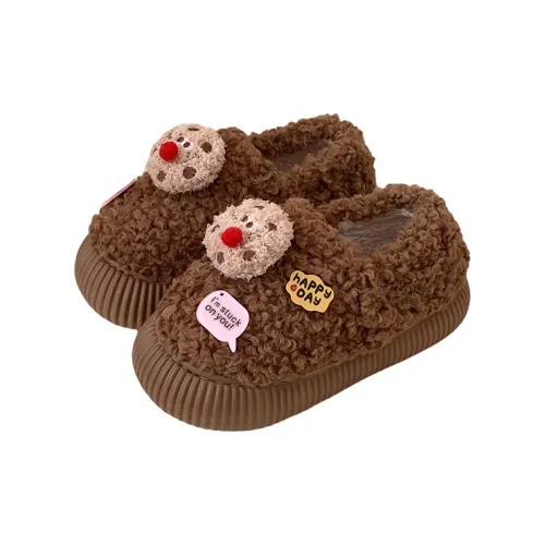 Thin Strips Cotton Slippers Women's, Brown