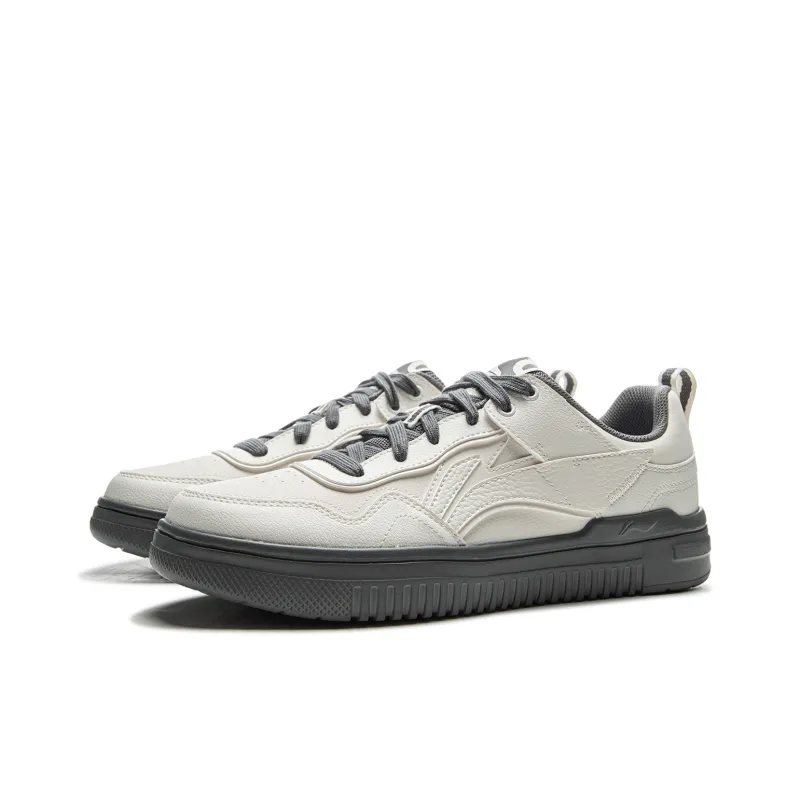 LiNing Qingyun Cyan Cloud Anti-Slip And Wear-Resistant Breathable Low-Top Skateboard Shoes Men's White-2