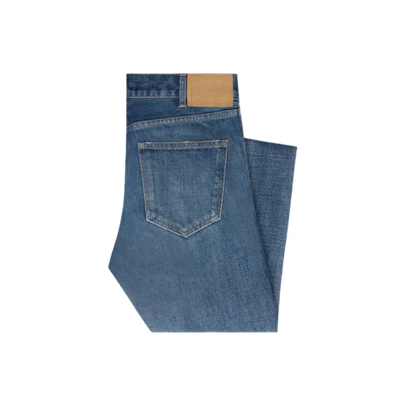 CELINE Marco Jeans In Dark Union Wash Denim-4