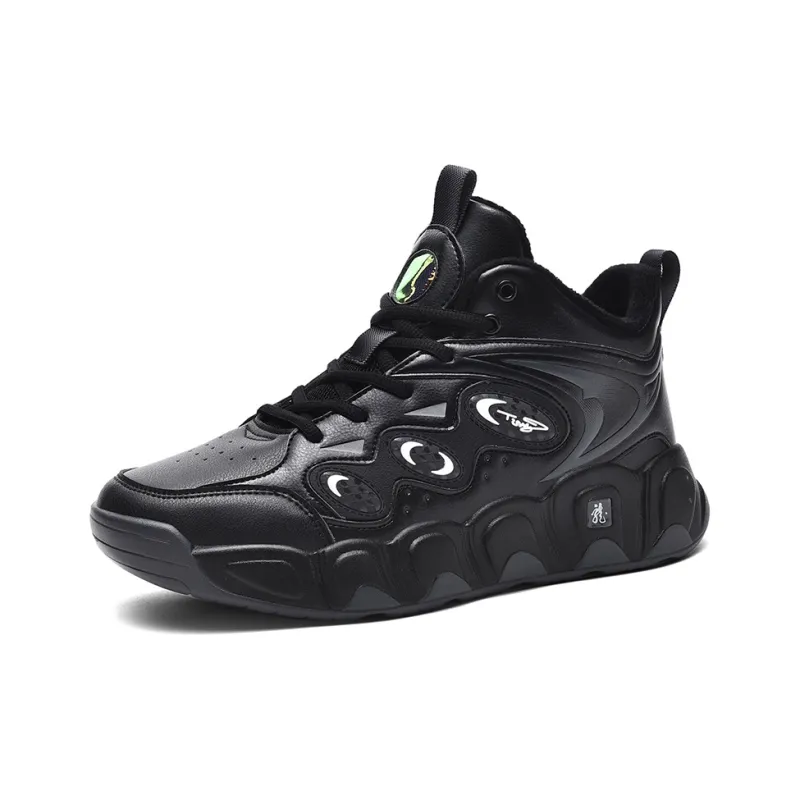 Black tailed Deer Thermal Cushioning Abrasion Resistant Slip Resistant High Top Basketball Shoes Men's-29