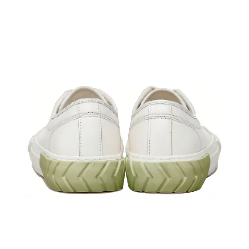 Both Low Top Canvas Shoes Women's White Green-3