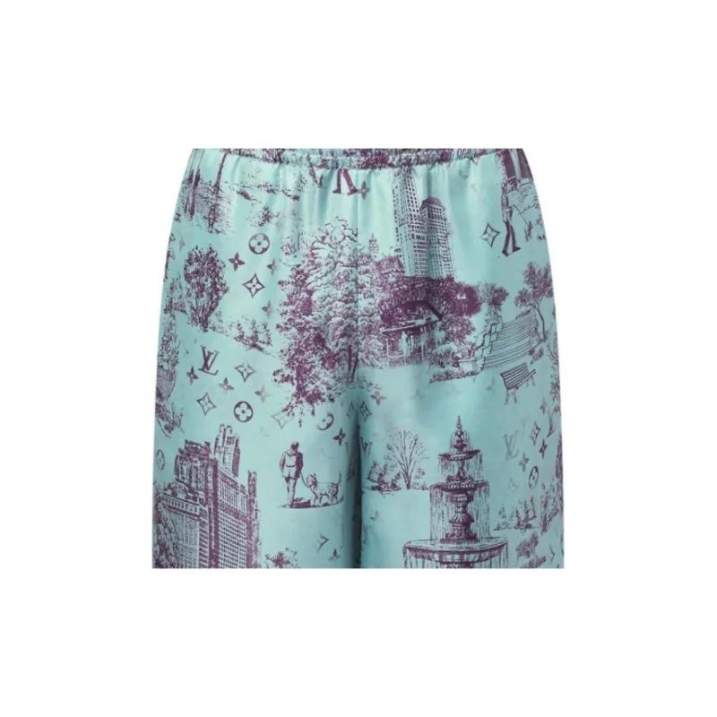 LOUIS VUITTON Printed Silk Shorts-3