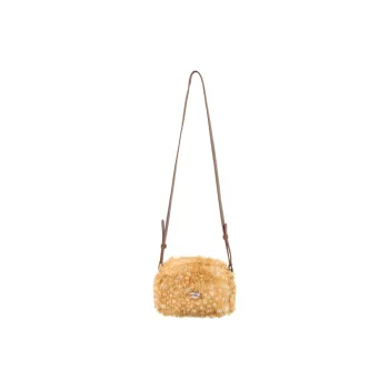Crying Center Fabric Shoulder Bag Trumpets Unisex Light Brown