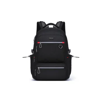 EDISON Polyester Backpack Unisex Black/Camouflage Black/Camouflage Pink