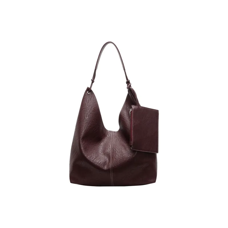 Gerlanx Pu Shoulder Bag Large Size Women's Black Burgundy Khaki Coffee-17
