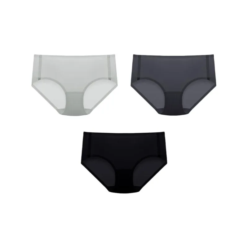 YOUNGYELL 100% Cotton Antibacterial Crotch Low Rise Underpants Women's Combo Set-1