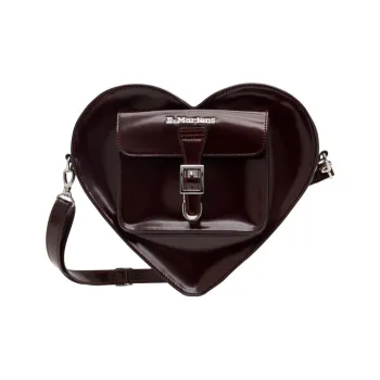 Dr.Martens Leather Heart Shaped Bag, Backpack, Crossbody Bag, Shoulder Bag Women's Burgundy