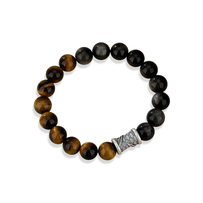 CANHUI Tiger's Eye Stone Tiger's Eye Stone Beaded Bracelet Women's-0