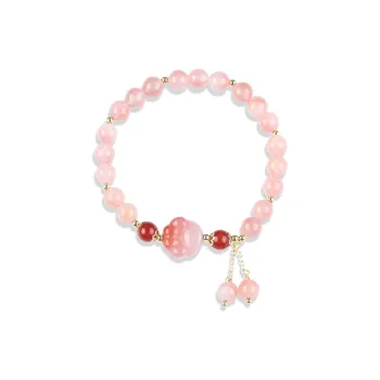 CANHUI Agate Kitten Paw Beaded Bracelet Women's