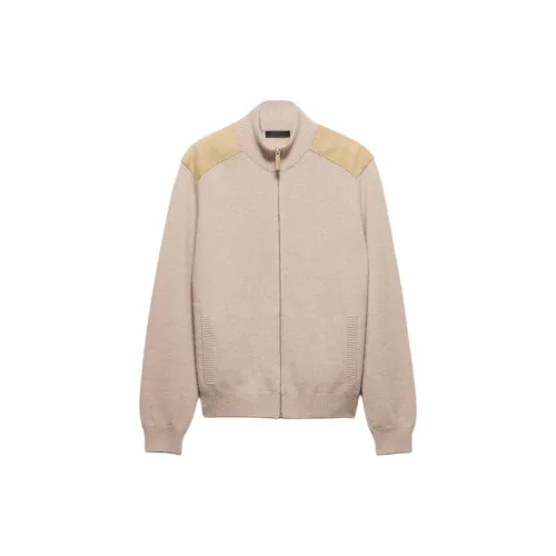 PRADA FW24 Cashmere Sweater Men's Desert Yellow