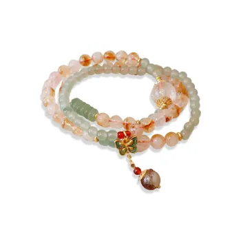 CANHUI Crystal Graceful Wealth Attracting Butterfly Beaded Bracelet Women's