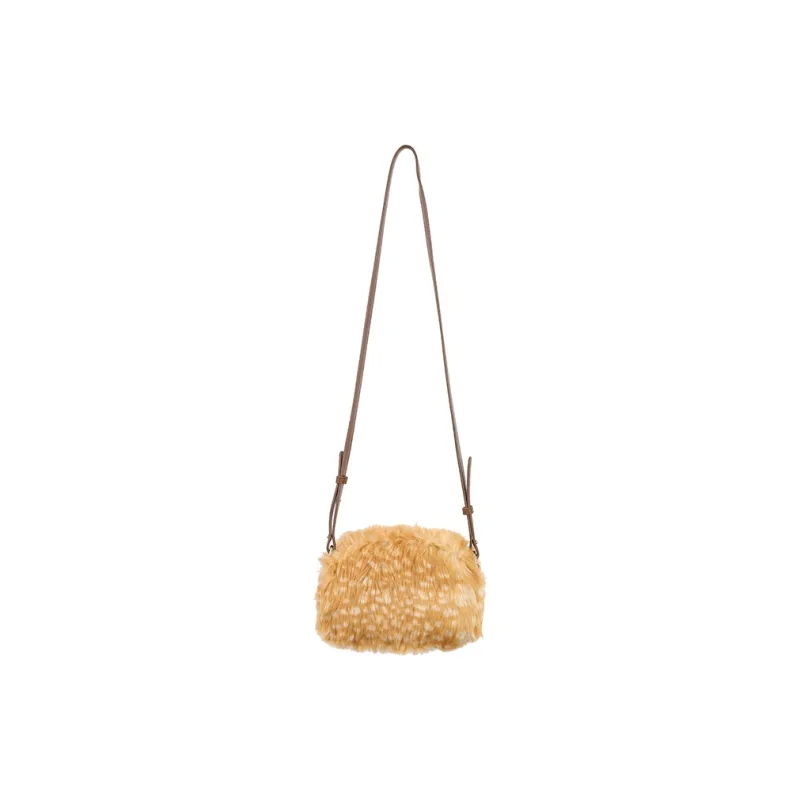 Crying Center Fabric Shoulder Bag Trumpets Unisex Light Brown-1