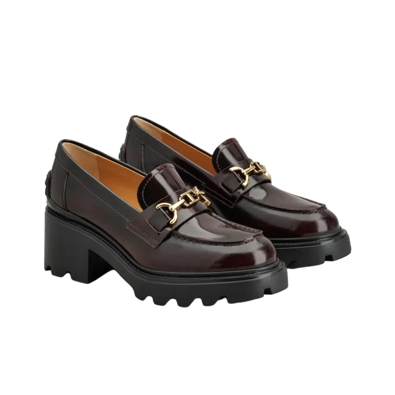 TOD'S Logo Plauqe Slip On Loafers Women's-2