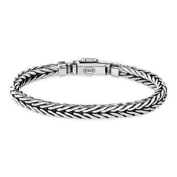 LUCKYMOJO 925 Sterling Silver Bracelets Men's