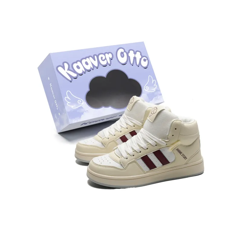 KAAVER OTTO High-Top Skateboard Shoes Unisex Gradient White Blue-0