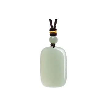 MARY WINDSOR Hetian Jade Amulet Pale Greenish White Jade Unisex